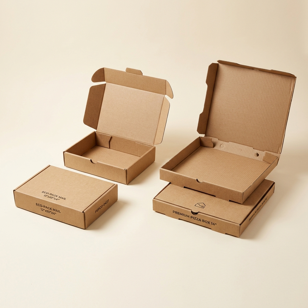 Die-cut pizza and gift boxes